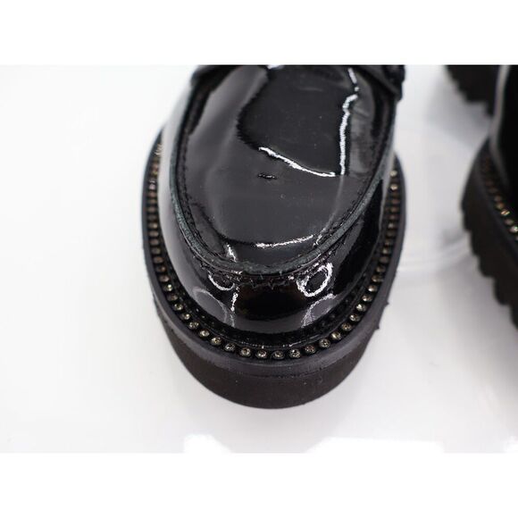 Paul Green Ariana Loafer Black Patent Leather Chunky Sole Gems UK 3.5 US 6 Comfy - Picture 7 of 15